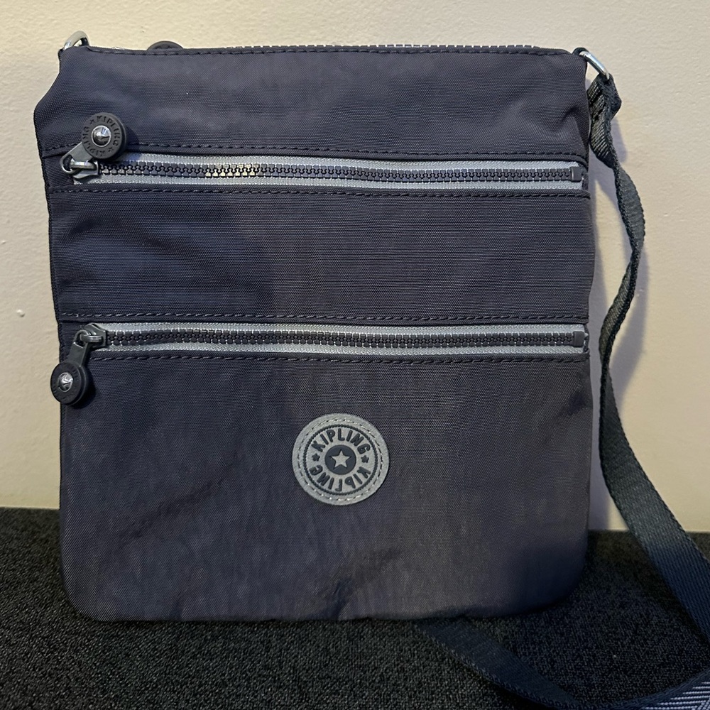 Kipling Keiko Foggy Grey Nylon Crossbody Bag